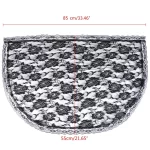 부드럽고 편안한 레이스 만틸라 베일, 스페인 스타일 장미 레이스 베일, 머리 커버 D 모양, 흑백 2 색 - 이미지 6