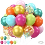 하와이 40pcs 핫 핑크 오렌지 레이크 블루 레인보우 라텍스 풍선 여름 열대 루아 비치 알로하 생일 웨딩 파티 Decorat - 이미지 5