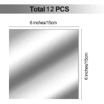 5/12Pcs 거울 벽 스티커 15CM 자기 접착 데칼 DIY 거울 스티커 홈 거실 침실 장식에 대 한 3D 벽 데 칼 - 이미지 2