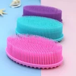 실리콘 샴푸 브러시 핸드 헬드 바디 두피 마사지 브러시 헤어 워싱 빗 샤워 브러시 목욕 스파 자오선 마사지 도구 - 이미지 4