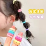 100/200/300/500 PCS 소녀 다채로운 탄성 헤어 밴드 포니 테일 잡아 헤어 타이 고무 밴드 Scrunchie 액세서리 밴드 소녀를위한 - 이미지 2