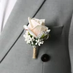 신랑 코사지 인공 브로치, 웨딩 파티 장식, 남녀공용, 단추 구멍 신부 - 이미지 2